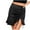Black, variant on IROINNID Women's Fashion High Waist Leopard Slim Zipper Shirring Casual A-Line Short Empire Waist Mini Solid Color Skirt