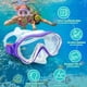 thumbnail image 2 of Equipo de Snorkel para Niños con Tubo Seco Plegable de Silicona, Set de Snorkel Infantil Antifugas, Máscara de Buceo con Tubo Suave y Bolsa de Malla para Natación, Morado, 2 of 6
