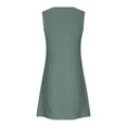 thumbnail image 4 of XVJRHAK Woman Dress Eyelet Dress for Women Summer Solid Color Hollow Round Neck Sleeveless Dress Mid-Length(Green,L), 4 of 5