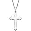Polished Stainless Steel Cross Pendant, 20"