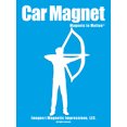 thumbnail image 1 of Magnets in Motion Archery Recurve Bow Men's Car Magnet White, 1 of 4