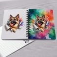 thumbnail image 4 of Funny Watercolor Adorable German Shepherd Peeking Through Torn Paper Effect Spiral Bound Journal Alsatian Dog Lover Gifts 5x7in Spiral Notebook - 00026, 4 of 5