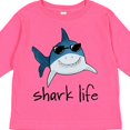 thumbnail image 4 of Inktastic Shark Life Fun Shark with Sunglasses Boys or Girls Long Sleeve Toddler T-Shirt, 4 of 5