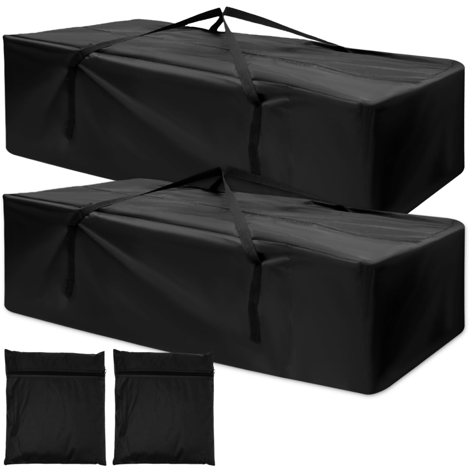 2Pcs 68in Garden Furniture Cushion Storage Bag Waterproof 210D Oxford Fabric Storage Bag Rip Proof Outdoor Furniture Storage Bags with Handle and Zipper Portable Furniture Storage Bag for Home Patio