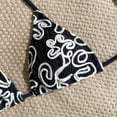 thumbnail image 5 of Qingpeng Women's 2 Piece Halter Swimsuit Textured Tie Side Triangle Bikini Bathing Suit, 5 of 6