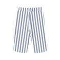 thumbnail image 3 of Women's Shorts Plus Size $5 Casual Stripe Elastic Loose Shorts Straight Wide Leg Trousers With Pocket Half Shorts Pants, 3 of 4