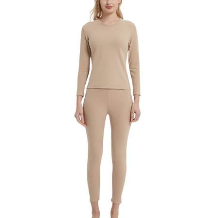 TQWQT Ultra Soft Thermal Underwear for Women  Long Johns 2 Set with Fleece Lined  Cold Weather Base layer Warm Top & Bottom