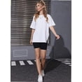 thumbnail image 2 of Oversize Women's Summer Casual Short Sleeve Workout Gym T-Shirt Tops, 2 of 4