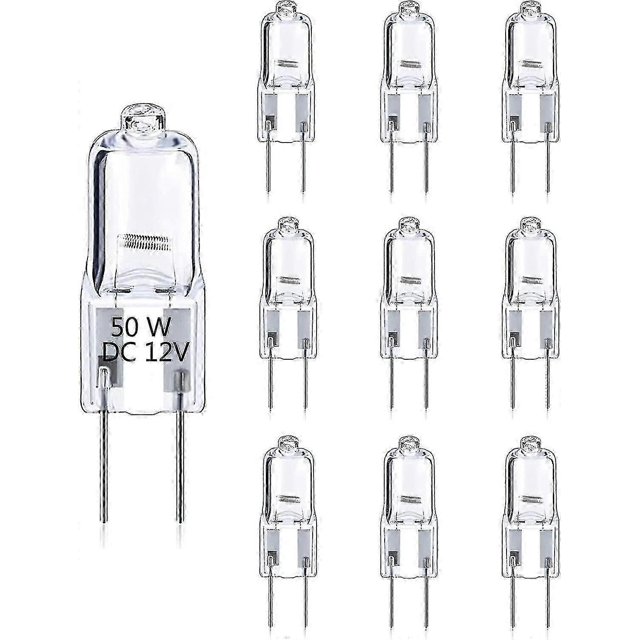 10x G6.35 12V 50W Dimmable Halogen Bulbs 2700K Warm White for Chandelier Desk EU