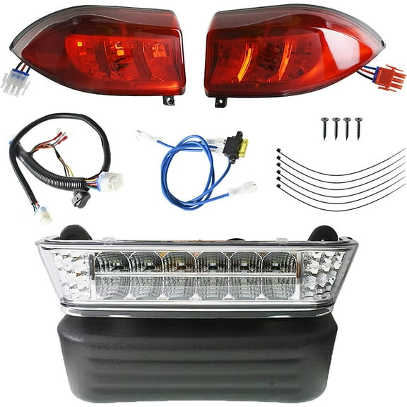 ALL-CARB LED Headlight Turn Light Tail Light Kit Replacement for 2004-2008.5 Club Car Precedent Golf carts