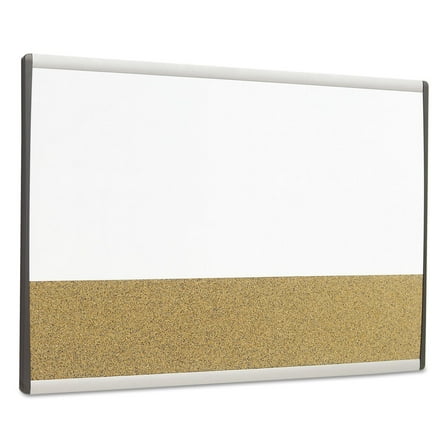 Quartet Arc Cubicle Combination Board, 30" x 18", Whiteboard/Cork Surface, Aluminum Frame (ARCCB3018) CA2