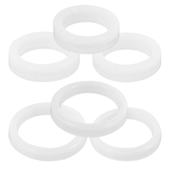 OULII 6Pcs White Silicone Mold for Bangle Making Flexible Craft Supplies