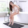 thumbnail image 2 of ROSMARUS Memory Foam Bath Mat 20' x 32', Water Absorbent Shower Mat, Thick Non Slip Bath Rugs with PVC Backing, Ultra Soft Bathroom Rugs for Floor & Tub, Charcoal Gray, 2 of 6
