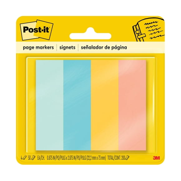 Marcadores de Pagina Post-it 671 4AF 50 Hojas por Bloc 4 Unidades
