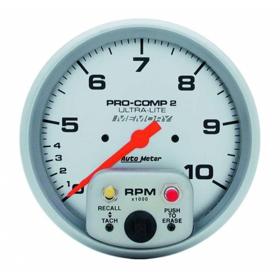 Auto Meter 5in Dual Range Tach W/Mem.