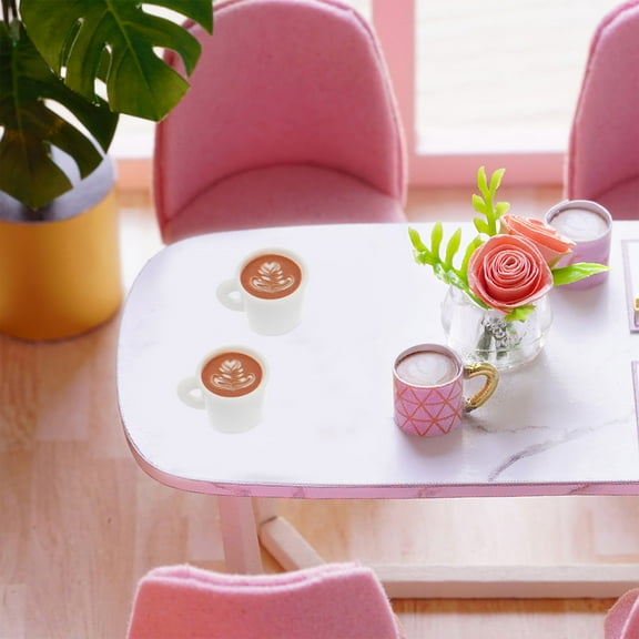 Masteelf  20 Pcs Dollhouse Mini Furniture Decoration Accessories Child White