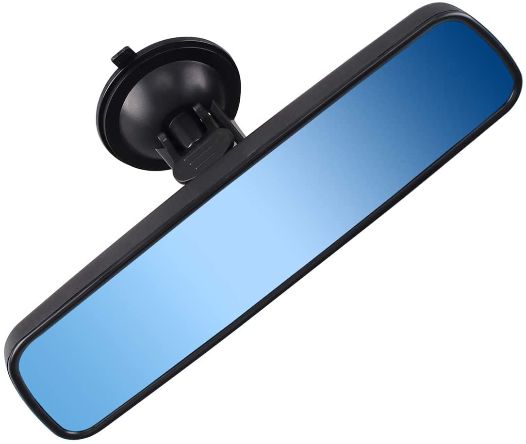Superior Blue Mirror AntiGlare Rear View Mirror With Suction cup