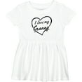 thumbnail image 3 of Inktastic I Love My Granny in Black Chalk Heart Girls Baby Dress, 3 of 5