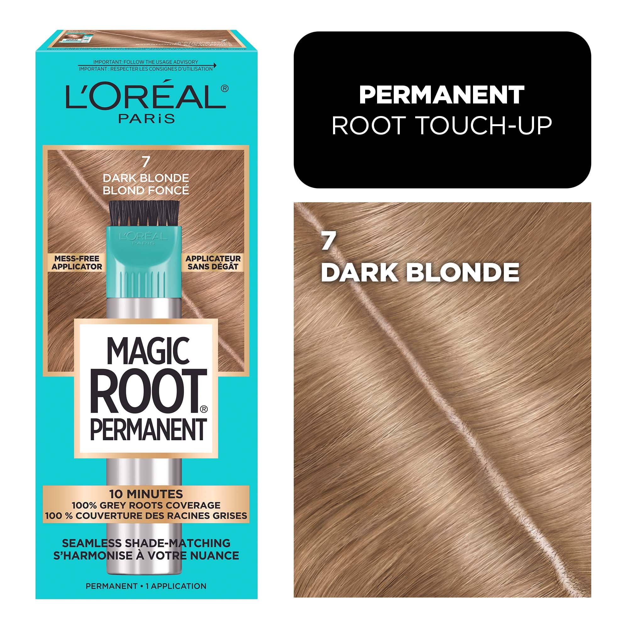 Root Parted Magic L'Oréal Paris Magic Root Permanent Hair Dye, Permanent Root Touch Up ...