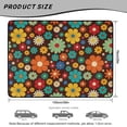 thumbnail image 7 of COEQINE Universal Cargo Liner for Cars SUVs, Scratch-proof Trunk Protection Cute Back Cargo Mat Vehicle Interior Accessories, 29 x 39 Inches, Colorful Hippie Floral Brown, 7 of 7