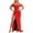 Red, variant on Elegant Formal Evening Gown Off Shoulder Backless Slit Long Dress With High Side Split Satin Wedding Dress Thigh Slit Dresses Formal Dress Wear