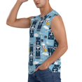 thumbnail image 3 of Balery Airplanes and Aviation Signs Camisetas sin mangas para hombre, absorbe la humedad y protege contra el mal olor.-X-Large, 3 of 7