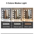 thumbnail image 3 of LED Makeup Mirror Light for Dressing Table Stepless Dimmable Wall Lamp USB Buttom 6 10 14Bulbs Lights ,Widely Use, 3 of 7