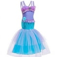 thumbnail image 3 of Little Mermaid Dress Girl Fancy Dress Up Costume Kids Ariel Princess Cosplay Clothing with Accessories, 3 of 7