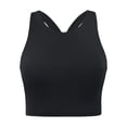 thumbnail image 4 of Gunia Built In Bra Womens Tank Top Built In Padded Top Racerback Vest Sports Bra Open Back Womens Camisole Black, 4 of 4