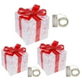 thumbnail image 6 of Christmas Decorations Indoor Christmas lights Gift Box Ornament with Bow Christmas Ornaments Red_3PCS, 6 of 9