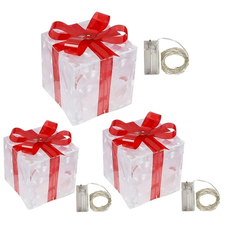 

Flash Sale! Christmas Ornaments Hilingoto Christmas Glowing Decoration Gift Box Ornament with Bow Christmas Lighting Box Outdoor Light Lighting Christmas Box Outdoor Gift Decorations Backyard