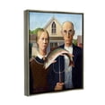 thumbnail image 3 of Stupell Industries American Gothic with Fish Animals & Insects Painting Gray Floater Framed Art Print Wall Art, 17 x 21, 3 of 9