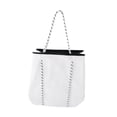 thumbnail image 2 of Bolsa de neopreno para mujer con bolsa pequeña de playa, cesta de playa de gran capacidad. Blanco, 2 of 9
