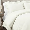 thumbnail image 6 of Lush Decor Reyna Cotton Duvet Cover White 3Pc Set Full/Queen, 6 of 11