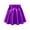 Purple, variant on Girls Flared Skater Skirt Shiny Metallic Elastic Waist Flowy Skorts for Party Holiday Performance Event Kids Skirts 4-5Y