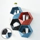 thumbnail image 1 of Fiudx Estante de Baño de Pared, Diseño Compacto, Gran Capacidad de Carga, Práctico Almacenamiento para Artículos Diversos, Soporte para Control Remoto y Teléfono, Fácil de Instalar, Color Rojo/Azul,, 1 of 2