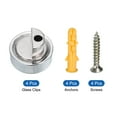 thumbnail image 3 of 4Pcs Zinc Alloy Mirror Floating Glass Clips, Mirror Wall Mounted Holder, Mirror Glass Hanging Bracket, 3 of 5