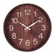 thumbnail image 1 of Reloj de pared Sunnimix de Madera oscura 12 pulgadas movimiento de barrido, 1 of 7