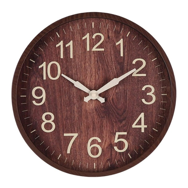 Reloj de pared de madera nórdico, relojes colgantes minimalistas