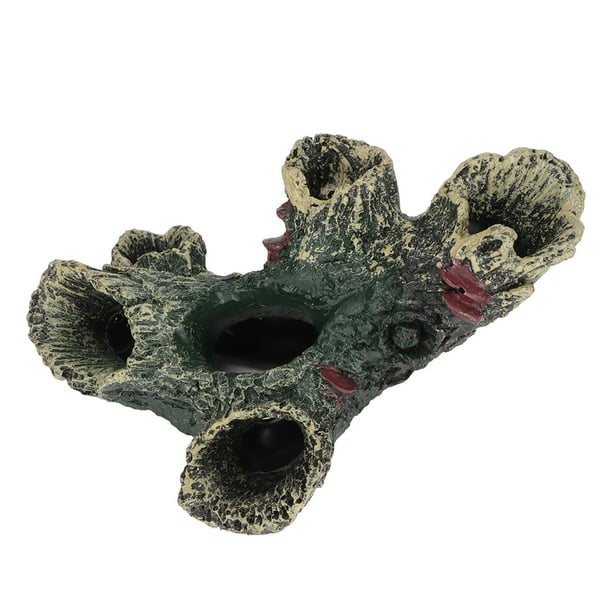 Cueva de árbol decorativa para acuario, tronco de árbol de acuario, resina de madera, adorno de tronco de árbol hueco, tronco de árbol de acuario, diseño a prueba de futuro Jadeshay A