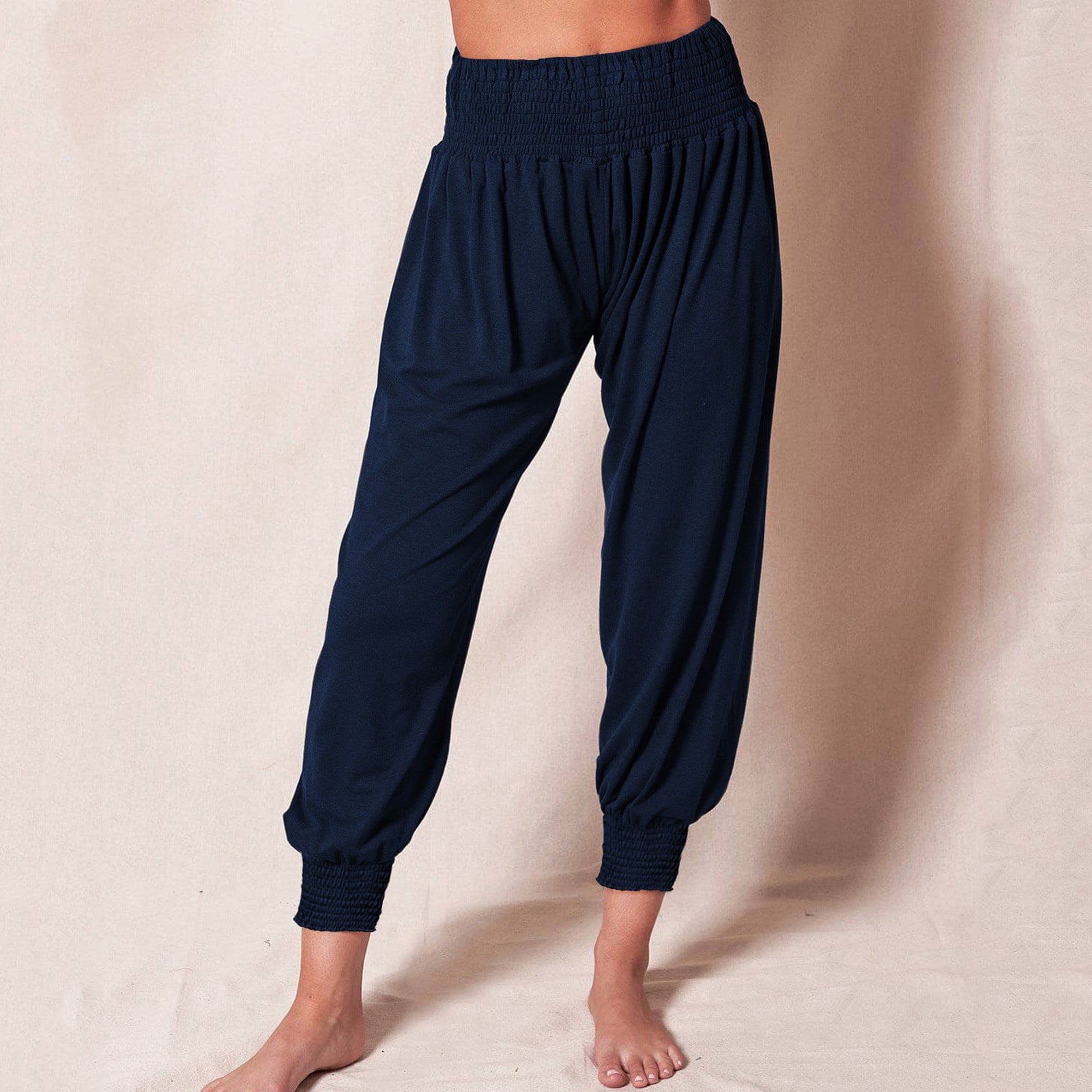 MRULIC pants for women Womens Yoga Joggers Loose Workout Sweat Pants Comfy Lounge  Pants With Pockets Navy Blue + XL - Walmart.com