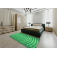 thumbnail image 4 of Ahgly Company Indoor Square Patterned Neon Green Area Rugs, 7' Square, 4 of 6