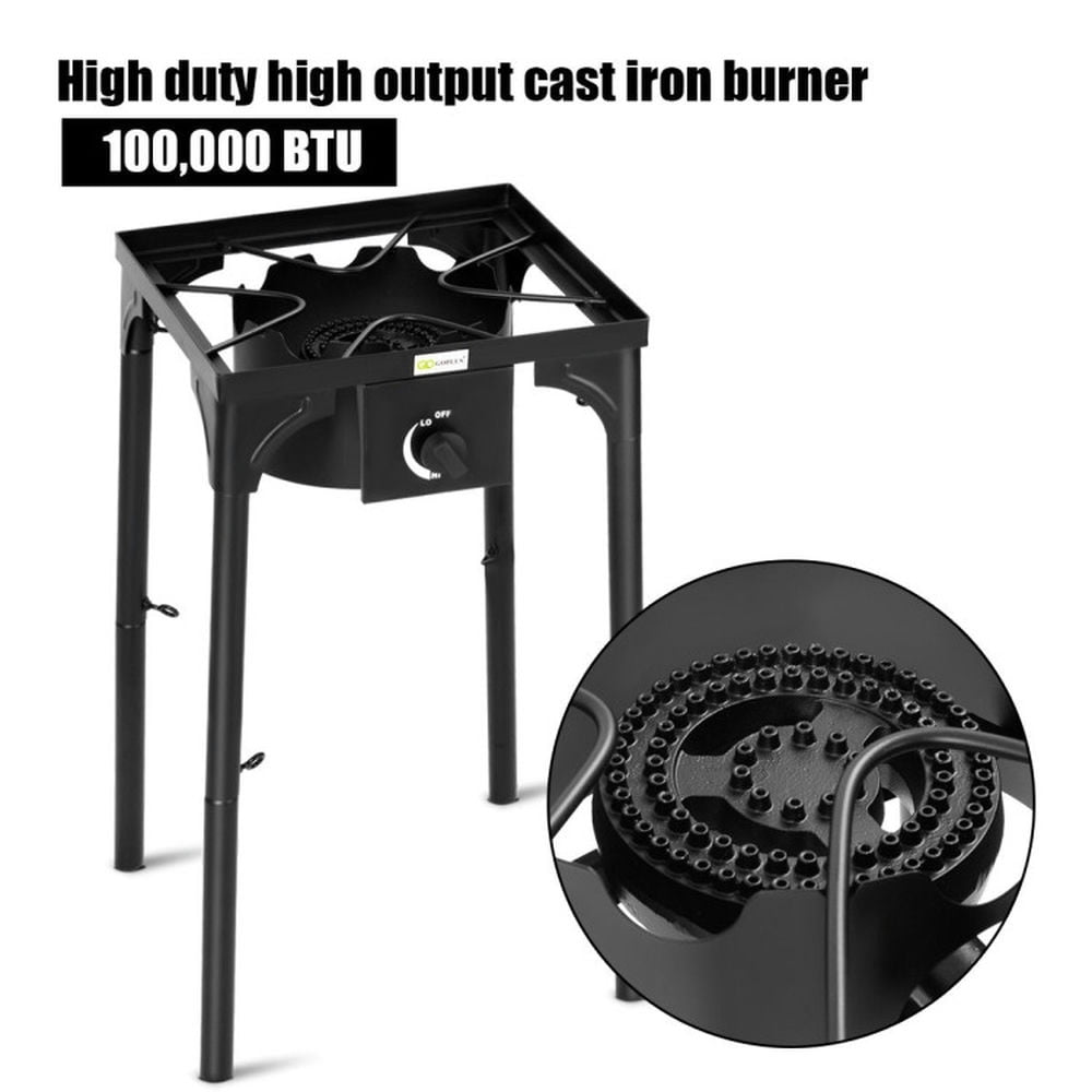Spaco Grill, Outdoor BBQ Grill,100 000-BTU Portable Propane Outdoor Camp Stove with Adjustable Legs