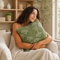 thumbnail image 5 of TTJ Wildflower Embroidery Throw Pillow Covers,18x18 Inch Floral Decorative Cushion Case,Chenille Flower Pillowcase for Farmhouse Rustic Sofa Couch Bed Living Room Home Decor(Green), 5 of 6