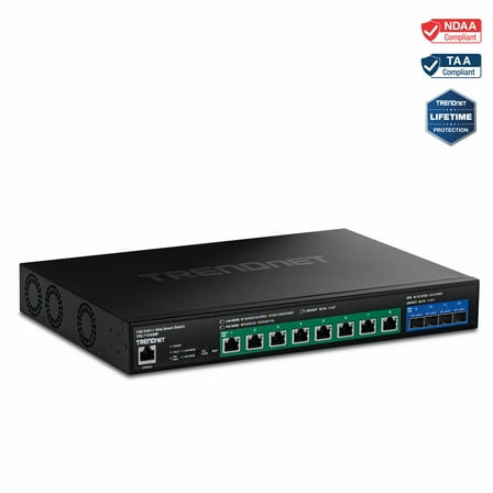 TRENDnet TPE-7124SBF 12-Port 10G PoE   Web Smart Switch (720W)