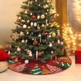 thumbnail image 5 of Black Gold Christmas Tree Skirt, 48 Inches Lace-up Golden Snowflake Xmas Tree Skirt, New Year 2026 Winter Holiday Party Indoor Decoration Home Decor, 5 of 6