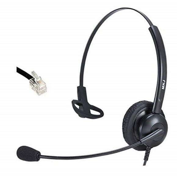 Call Center Telephone Headset Mono Office Phone Headset with Microphone for deskphone Avaya Aastra AudioCodes Atcom Fanvil Nortel