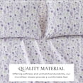 thumbnail image 4 of Great Bay Home Flower Printed Microfiber Sheet Set (Queen, Colorful Floral - Lavender), 4 of 8