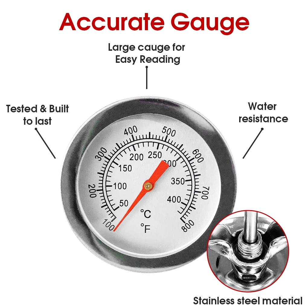 Stainless Steel Oven Thermometer Temperature Gauge — Circle R BBQ Gear