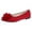 Red #050, variant on Women's Chic Bow Flat Pumps Pointed Toe Ballet Flats Office Work Business Casual Dress Shoes Comfy No Heel, 38